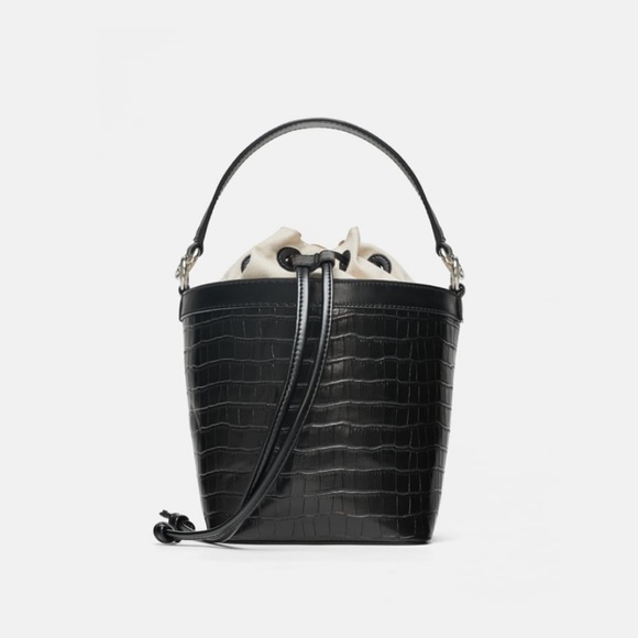 Zara Handbags - NWT • Zara • Croc Cube Crossbody Bag